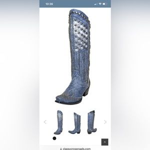 Double D By Lane Stars And Stripes Boot In Blue